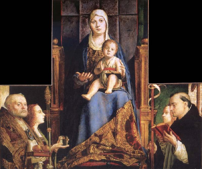 Antonello da Messina Madonna with SS Nicholas of Bari,Anastasia Spain oil painting art